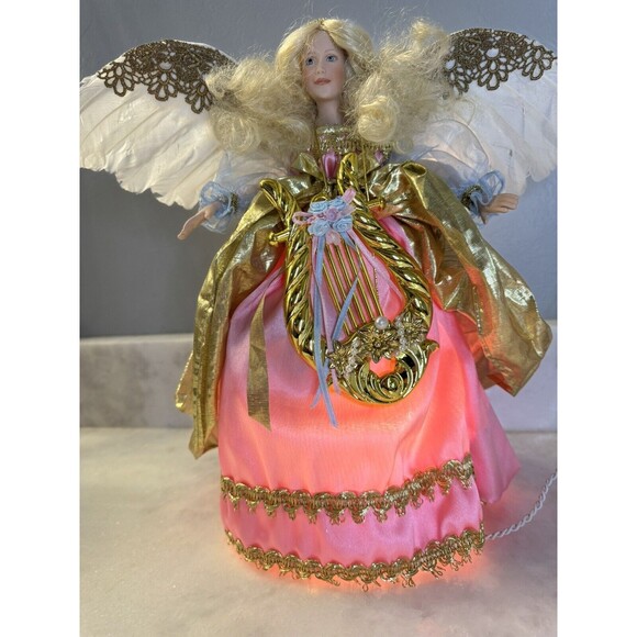 PARADISE GALLERIES Treasury Collection "Treetop Angel" 14" Lighted - Picture 3 of 16